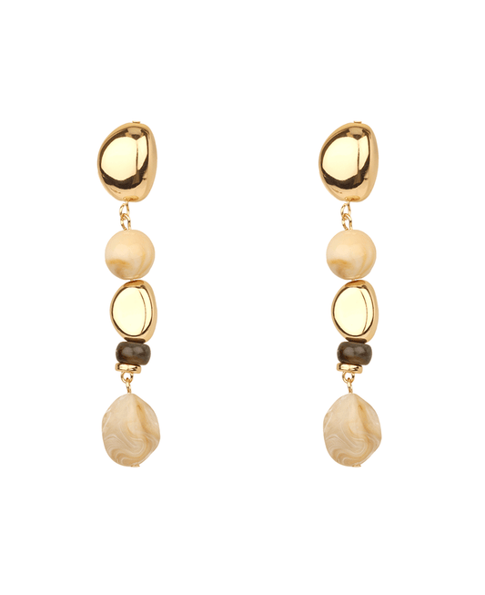 Marble & CCB Drop Post Earring