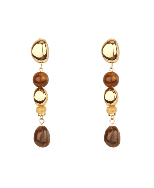 Marble & CCB Drop Post Earring