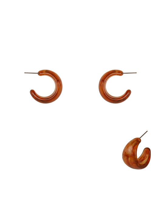 Marble 25mm Hoop Earring