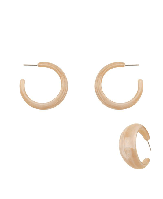 Marble 38mm Hoop Earring