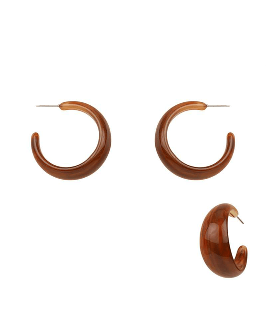 Marble 38mm Hoop Earring
