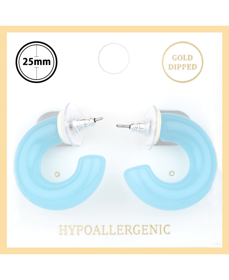 Plastic 25mm Hoop Earring
