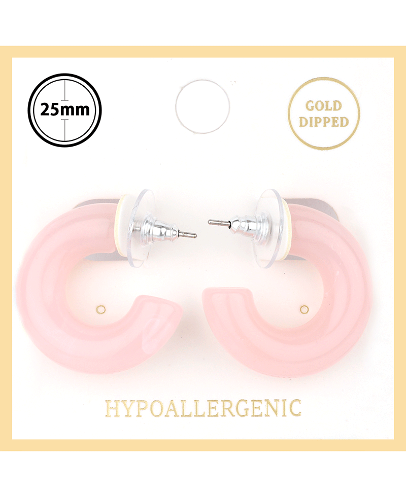 Plastic 25mm Hoop Earring