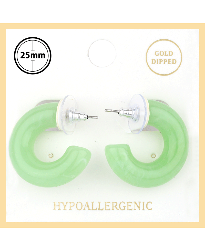 Plastic 25mm Hoop Earring