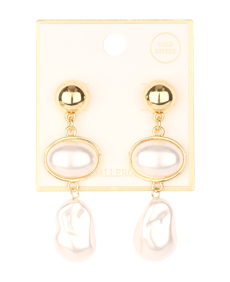 Mixed Pearl Post Earring