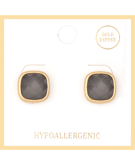 Epoxy Stone Post Earring