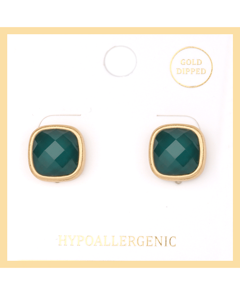 Epoxy Stone Post Earring