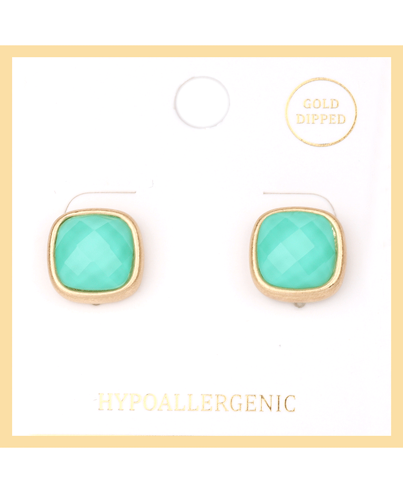 Epoxy Stone Post Earring