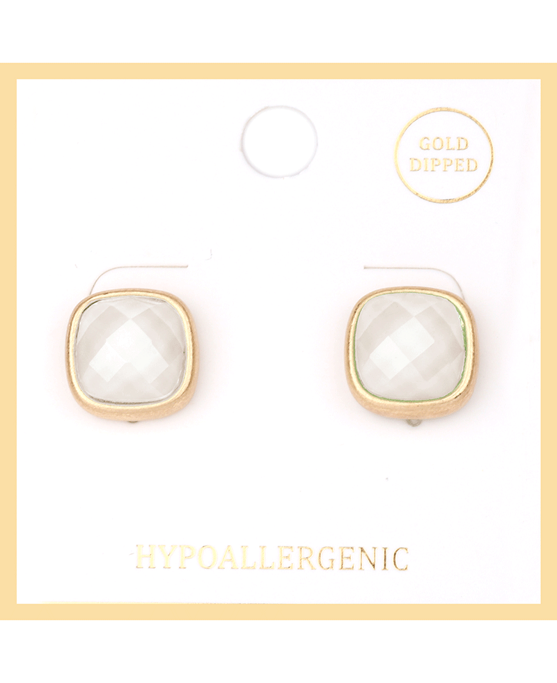 Epoxy Stone Post Earring