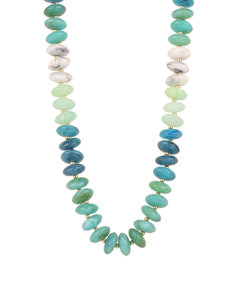 Marble Beaded Necklace - 18"