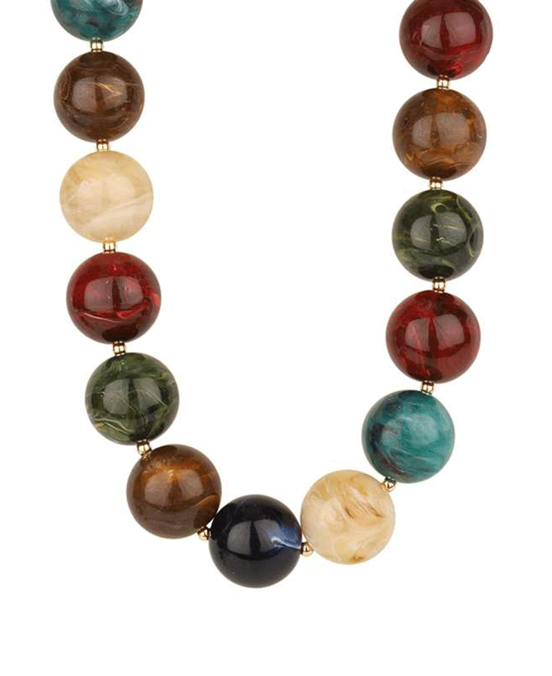 25mm Marble Bead Necklace - 18"