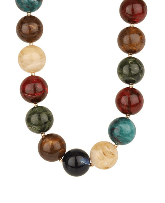 25mm Marble Bead Necklace - 18"