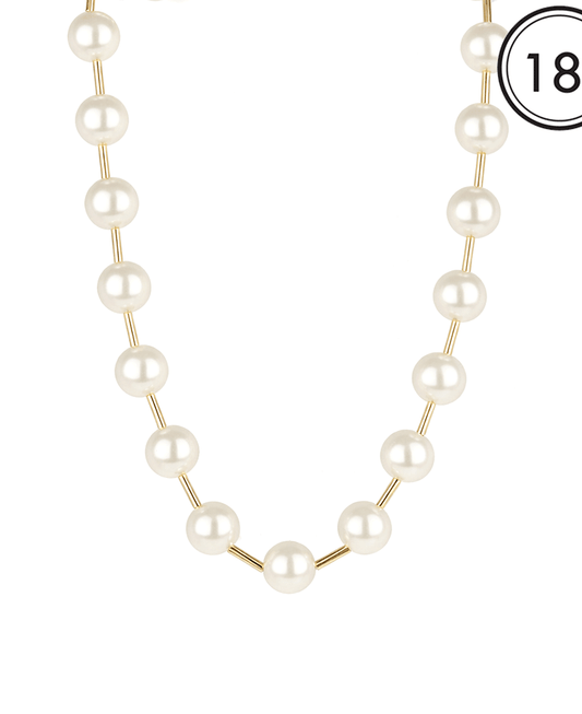 14mm Pearl Short Necklace - 18"