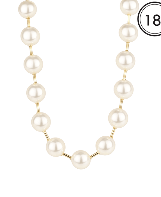 20mm Pearl Short Necklace - 18"