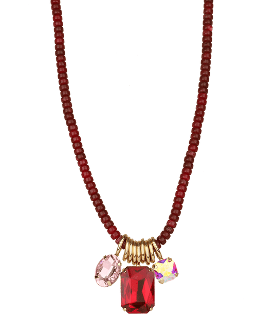 Epoxy Stone Marble Beads Necklace