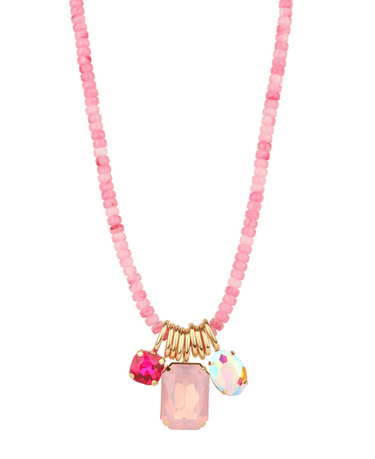 Epoxy Stone Marble Beads Necklace
