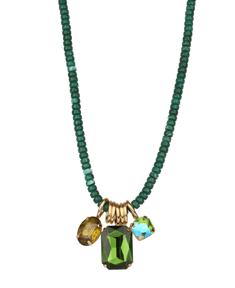 Epoxy Stone Marble Beads Necklace