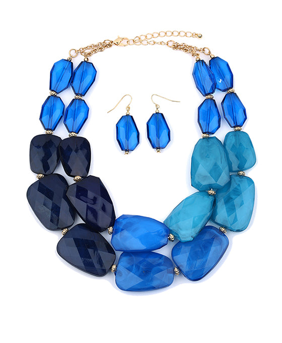 Bead Statement Necklace Set
