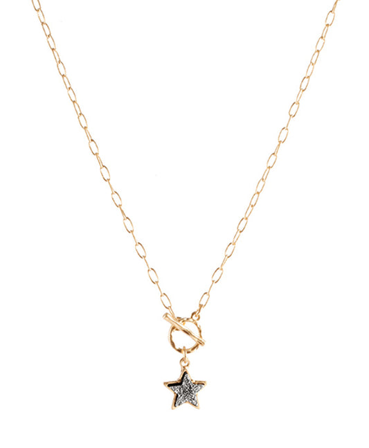 Druzy Star Link Necklace Set