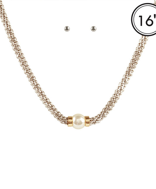 Plastic Pearl Necklace Set