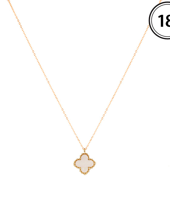 10mm Shell Clover Pendant Necklace