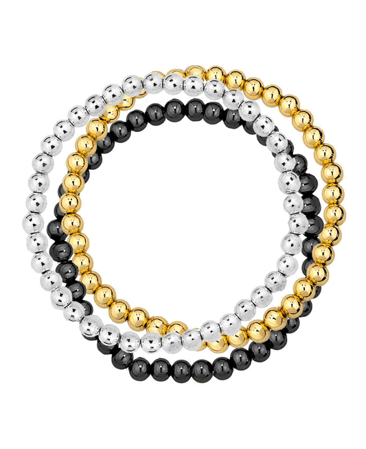Metal Bead 3 Set Bracelet