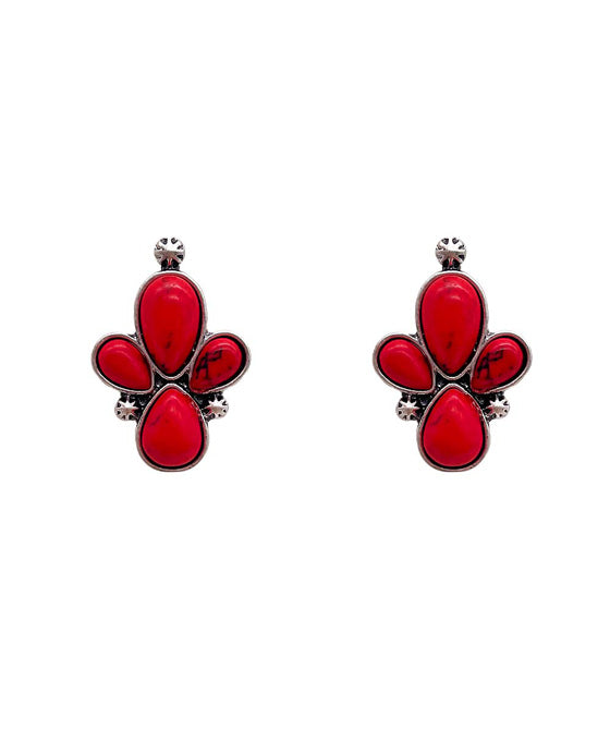 Turquoise Stone Stud Earring
