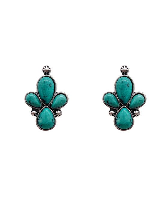 Turquoise Stone Stud Earring