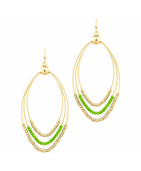 Triple Marquise w/ Beads Earring