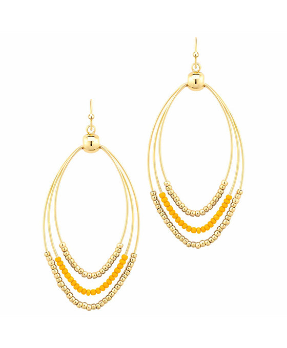 Triple Marquise w/ Beads Earring