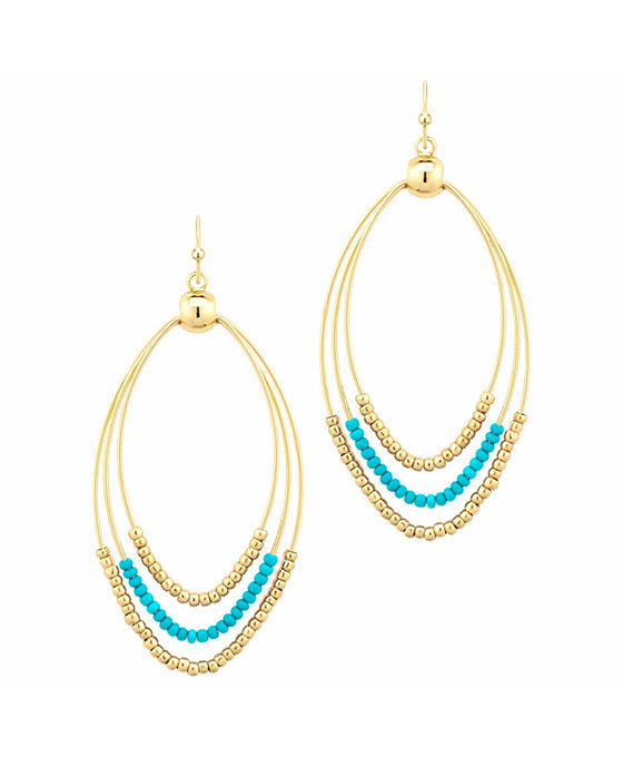 Triple Marquise w/ Beads Earring