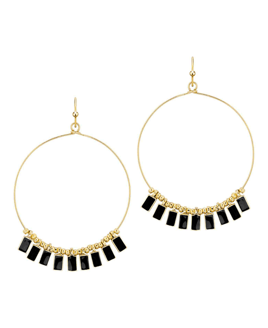 Circle w/ Epoxy Beads Earring