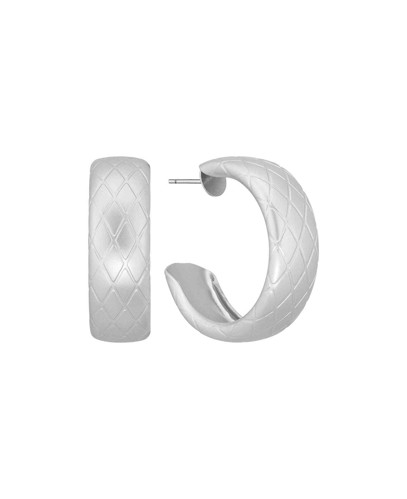 Metal Texture 33mm Hoop Earring