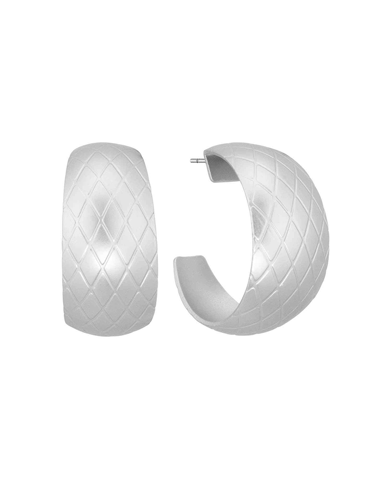 Metal Texture 30mm Hoop Earring