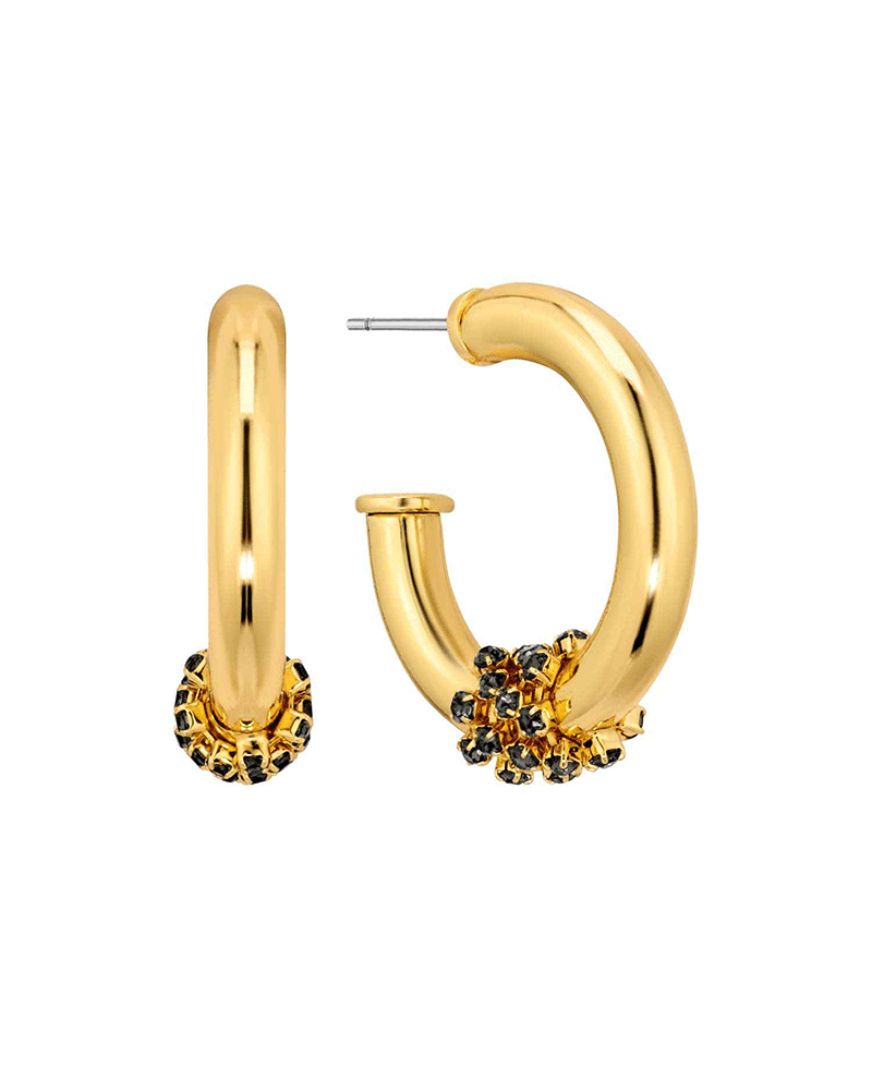 Paved Crystal 25mm Hoop Earring