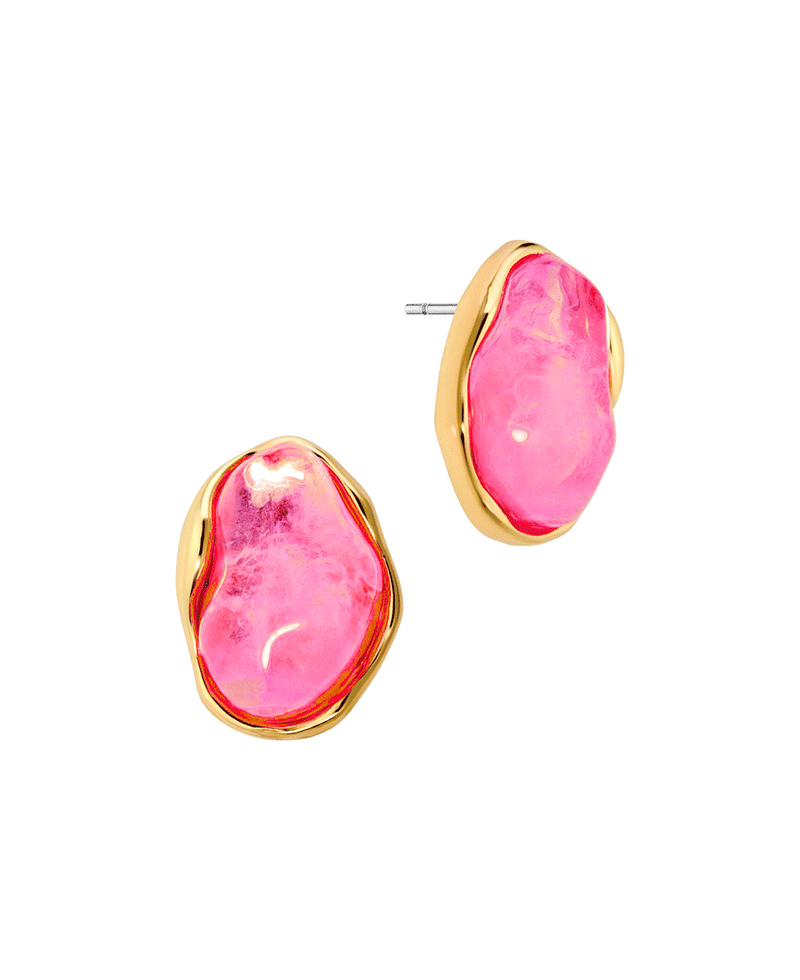 Acrylic Metal Post Earring