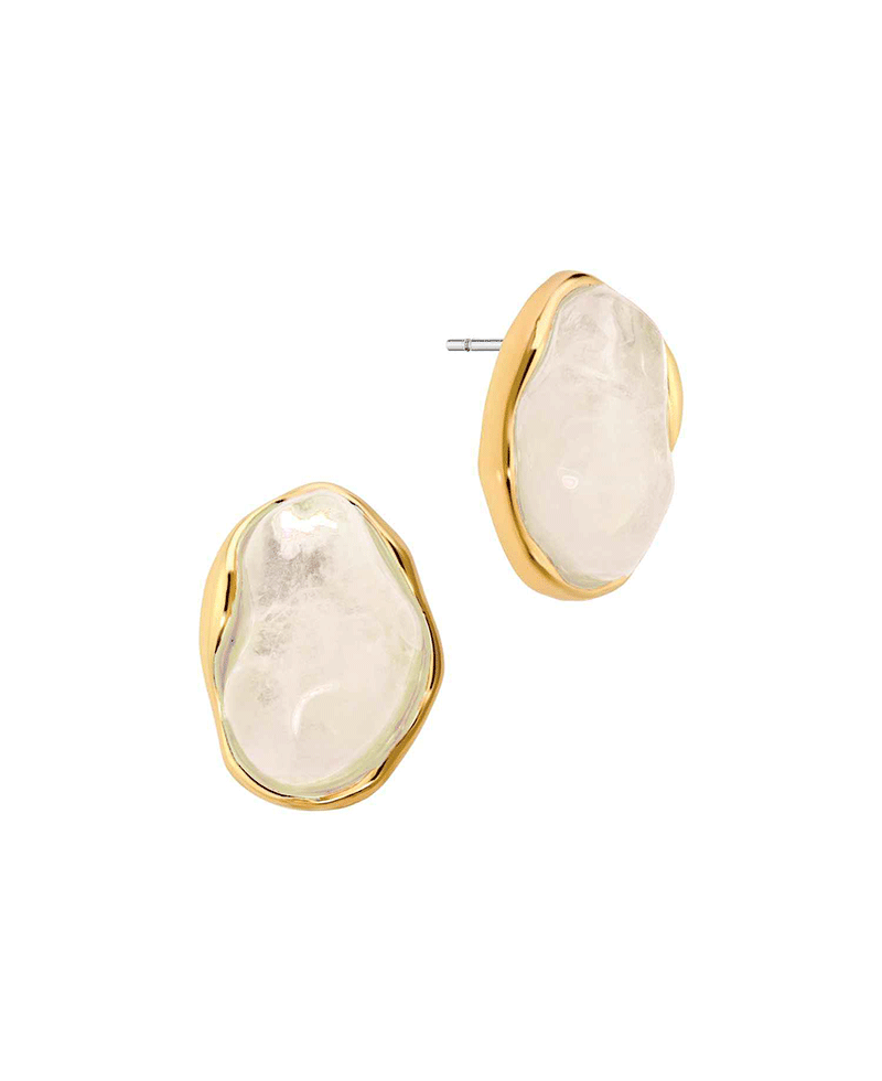 Acrylic Metal Post Earring