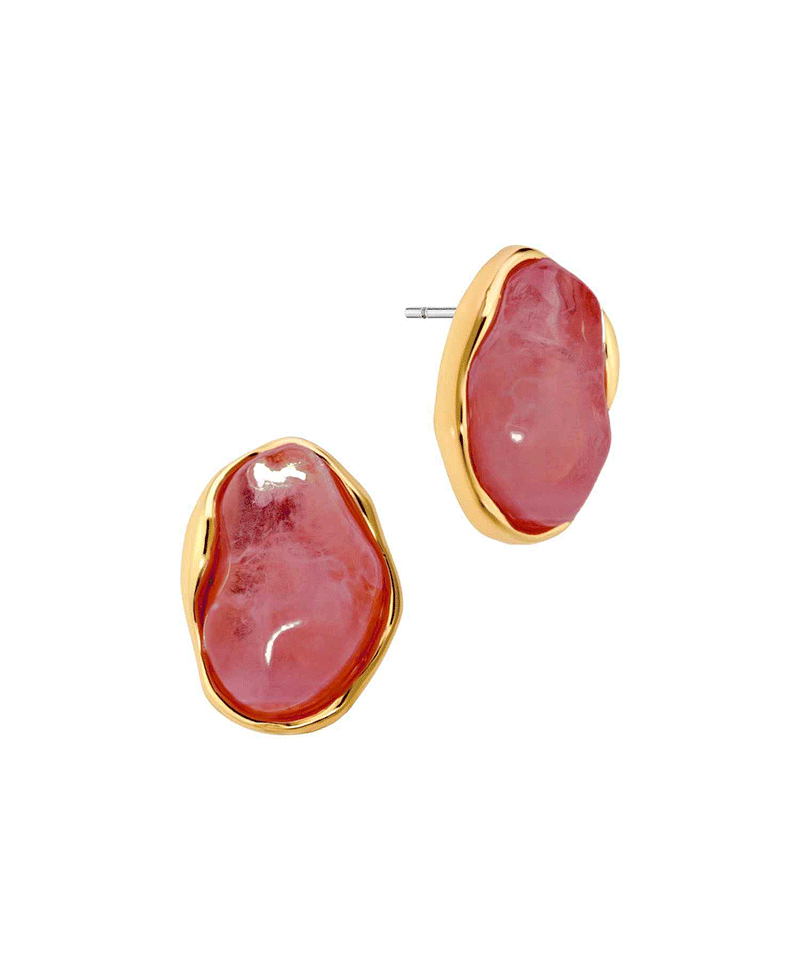 Acrylic Metal Post Earring