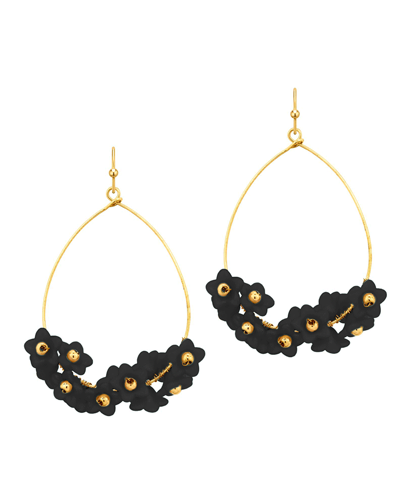 Flower Acrylic Teardrop Earring