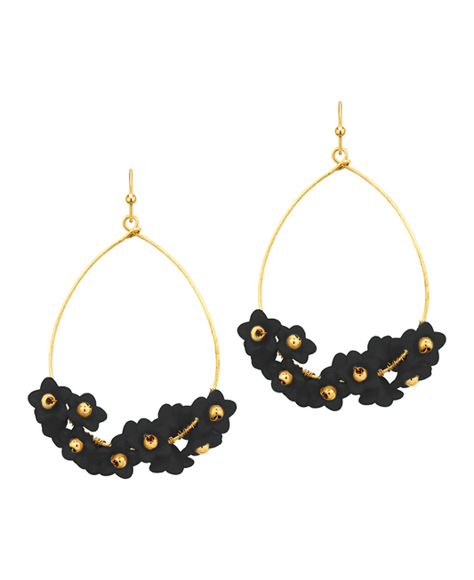Flower Acrylic Teardrop Earring