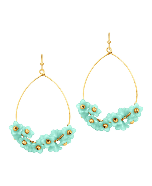 Flower Acrylic Teardrop Earring
