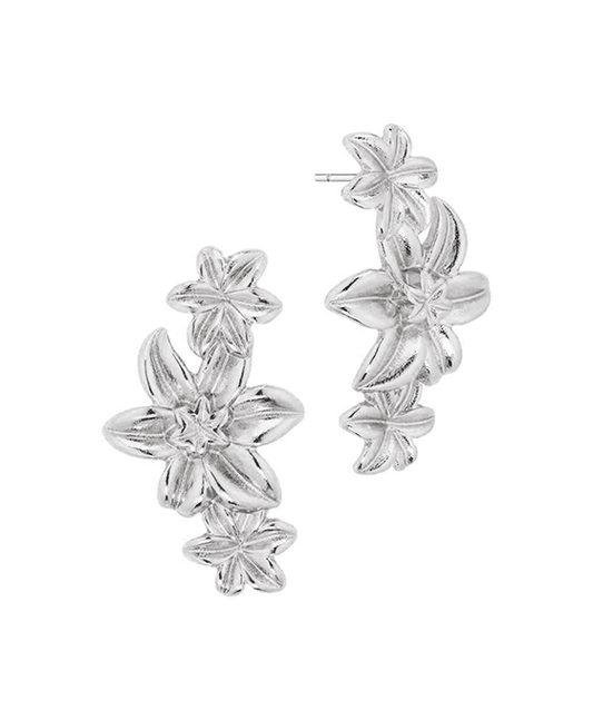Metal Flower Post Earring