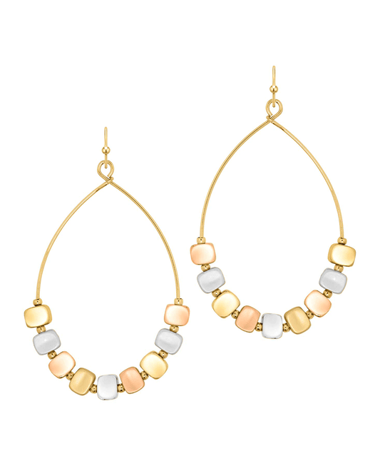 Metal Beads Teardrop Earring