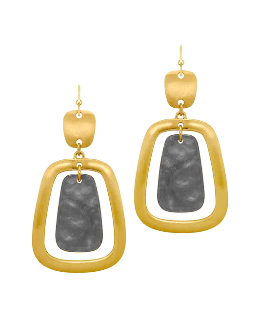 Metal Frame w/ Acetate Earring