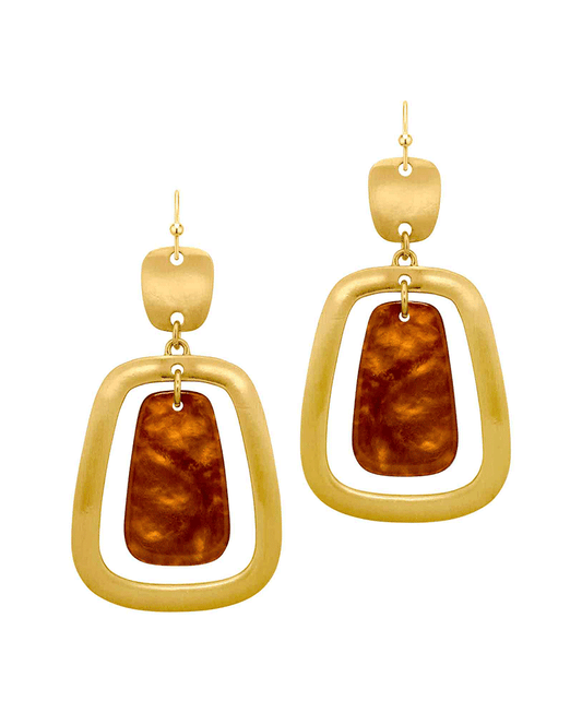 Metal Frame w/ Acetate Earring