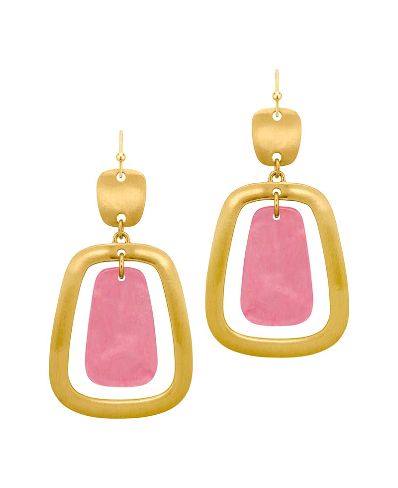 Metal Frame w/ Acetate Earring