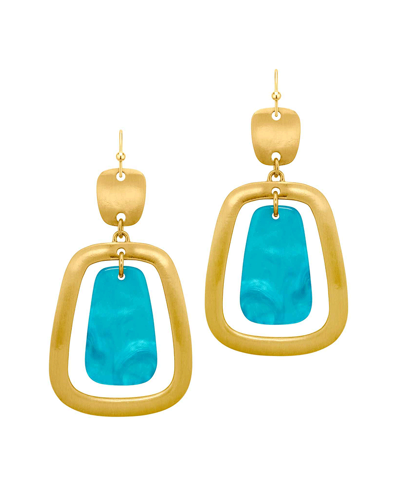 Metal Frame w/ Acetate Earring