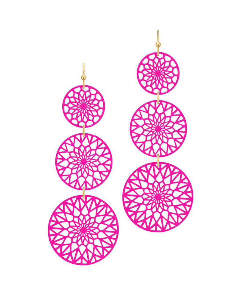 Metal Filigree Drop Earring