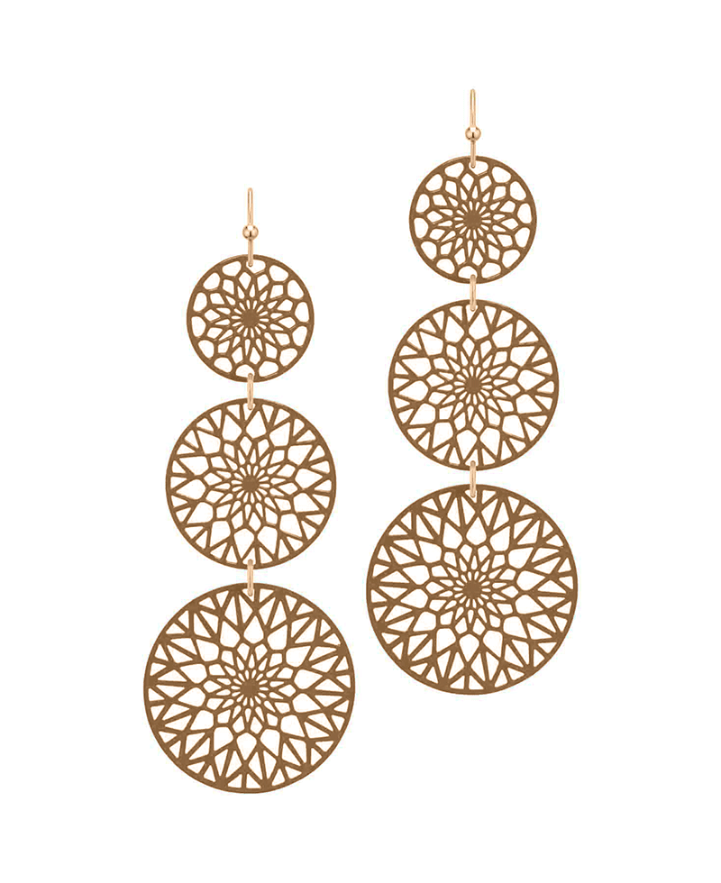 Metal Filigree Drop Earring