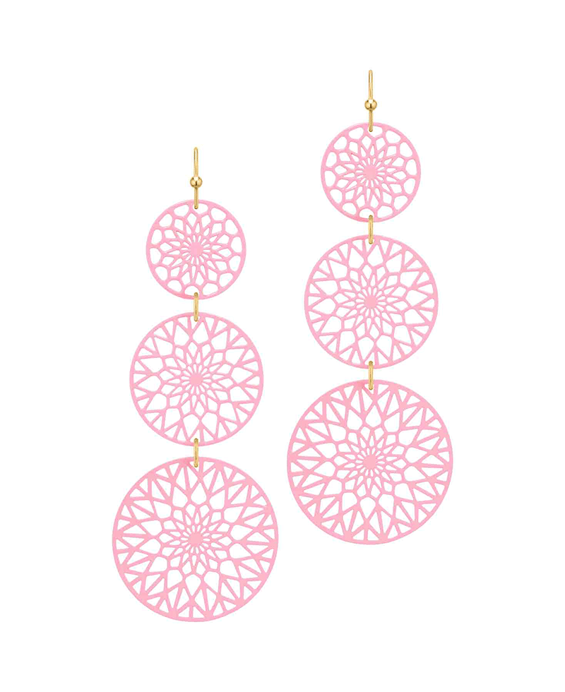 Metal Filigree Drop Earring